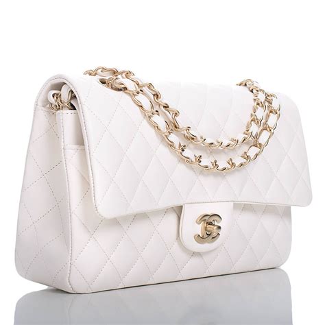 white chanel flap bag small